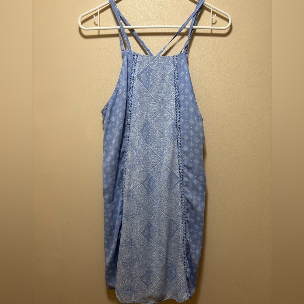 Francescas light blue slip dress with strappy back